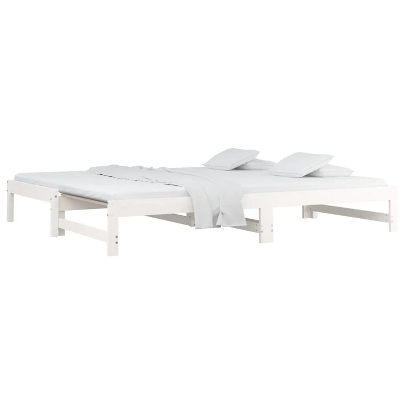 Platform Bed, White, European Single (90 x 200cm)