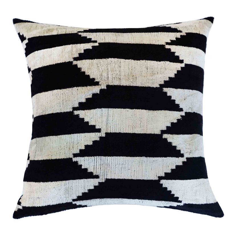 Kara Feather Throw Pillow, 20" x 20", Geometric