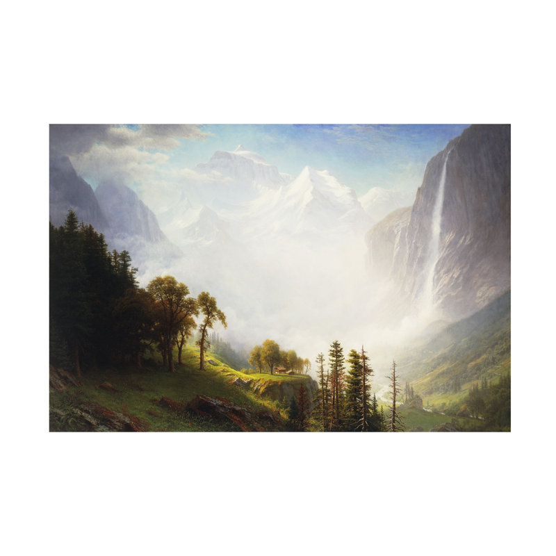 Art sur toile Albert majestueux des montagnes, Albert 1855-1857, H 12 po x l 19 po