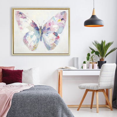 Jeweled Butterfly over Off-White Floating Frame, design by Petal Prints Design