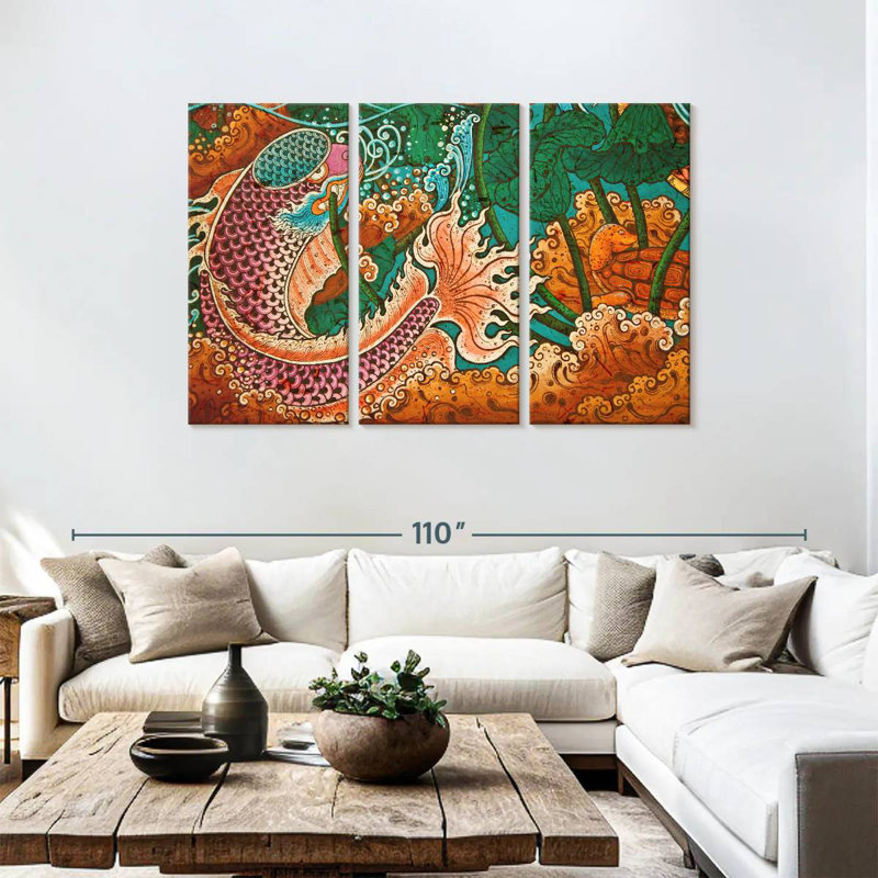 Thai Temple Fish, 48" H x 74" W