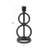 Double Circle Arman Aluminum Candlestick in Black