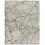 Ravine Hand Knotted Wool Geometric Area Rug in Black/Beige-2050183585