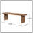 Wood Bench with sturdy legs