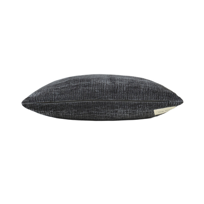 Oreiller texturé noir Tivoli, Rectangle H 14 po x l 20 po, Noir
