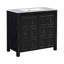 Organisateur de meuble-lavabo 36 po avec lavabo en céramique, ensemble d'armoire de rangement, espresso rétro (ancien SKU: SV000004AAE-2)-367429465
