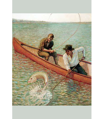 « fishing from the canoë » par clément, reproduction d’art