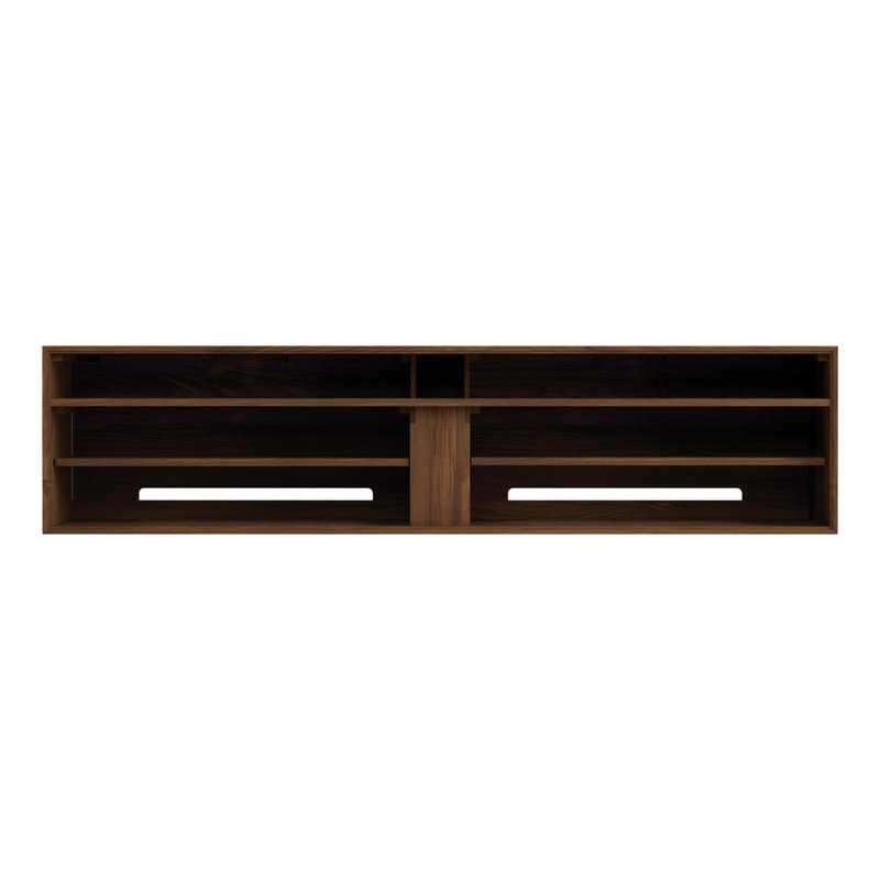 Mansfield Media Console, 23.75"H x 79.13"L x 19"W, Natural Walnut