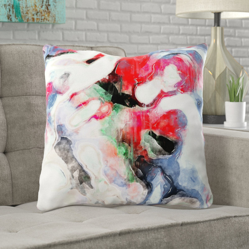 Coussin watercolour Creline, Microsuède, Intérieur