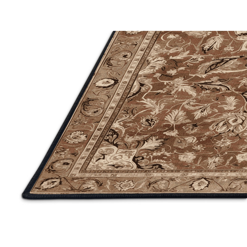 Tapis brun lavable à la machine, Rectangle 2 pi x 3 pi