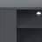 Tybalt 60 inch TV stand with grey laminate and black metal, 57.3'' W X 15.3'' D X 23.59'' H
