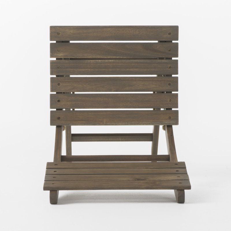 Wood Folding Dining Chairs, & Weather , Grey, 2 Water-, No Assembly Needed,