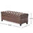 Hand- Faux Leather Storage Bench - 20.5" X 17.94" Brown 33-Pound Heavy Duty-1502275849