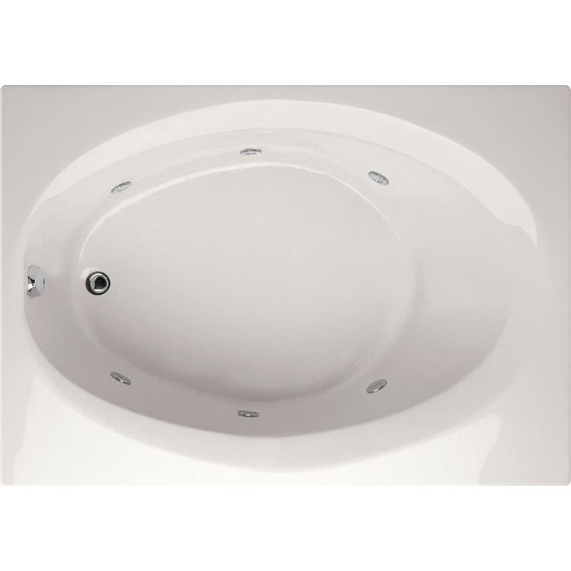 Ovation 66'' L Bathtub, White, Satin Chrome
