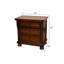 Table de chevet en noyer foncé avec 3 tiroirs et tiroir caché pour accessoires