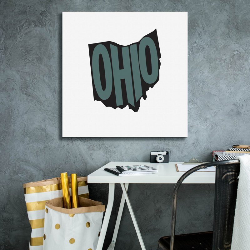 «Ohio 2» par Art Licensing Studio, art mural sur toile, H 26 po x l 26 po