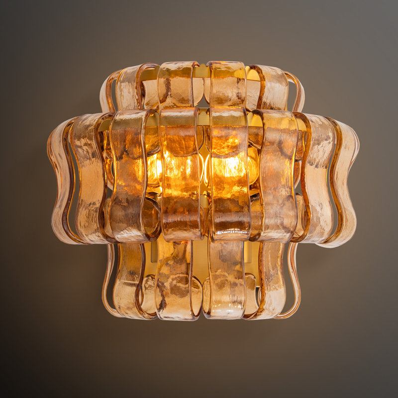Camillei 12.6'' Gold Wall Sconce Light With Glass Tube For Bathroom,Bedroom,Living Room,Hallway, Brass