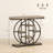 39.4" Console Table, Industrial Entryway Table with Storage Shelves and Circle Steel Frame for Living Room, Hallway, Foyer, Rustic Brown-1729520396