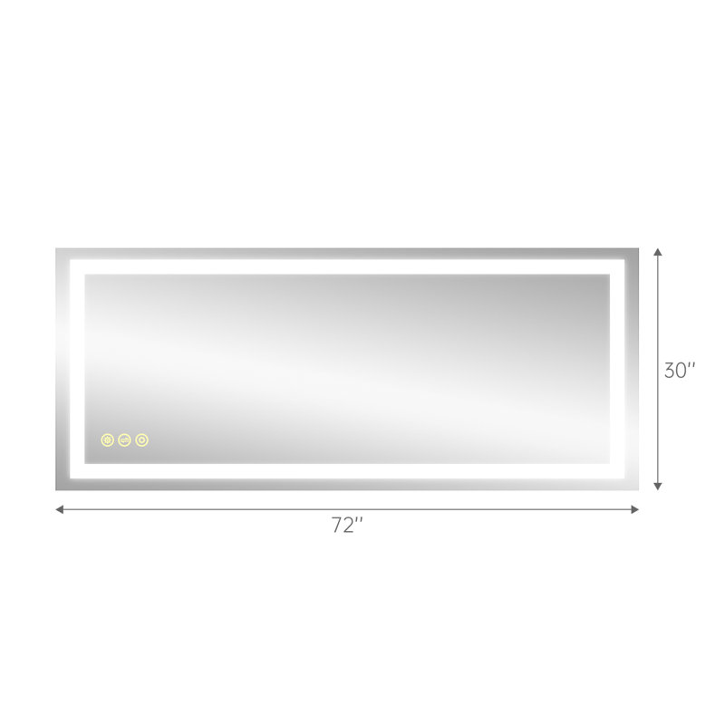 Flat Wall Mirror, 30" x 72"