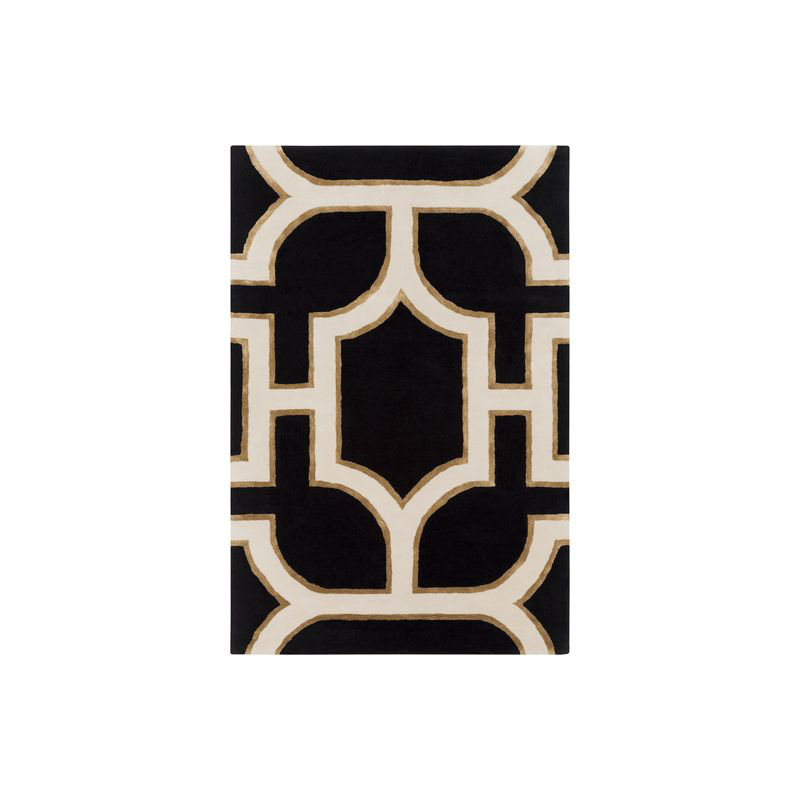 Ouellette Hand Tufted Tencel Abstract Indoor Rug, Rectangle 8' x 10'
