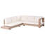 Rupakus 225 cm W L-Shaped Acacia Patio Corner Sofa with Cushions-1187860073