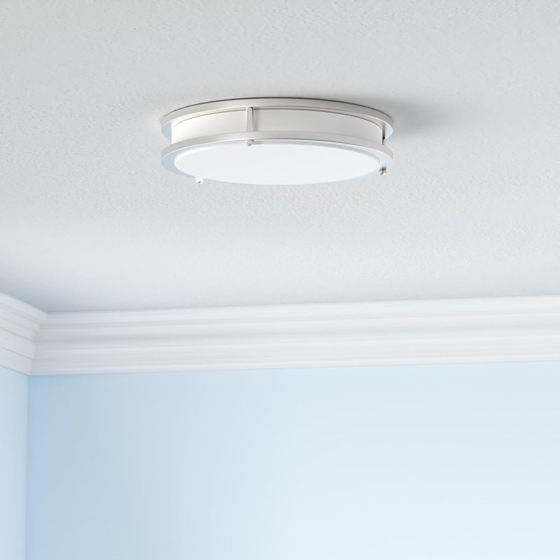 13" LED Flush Mount Ceiling Light Fixture, 3600LM, Modern Ceiling Light, Brushed Nickle Dimmable Ceiling Lamp for Living Room Kitchen,1 Pack