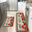Tapis de cuisine floraux beiges rouges, ensemble de 2 tapis de ferme pour la cuisine et le vestibule