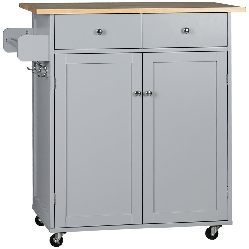 Lydd Solid Wood Top Kitchen Island
