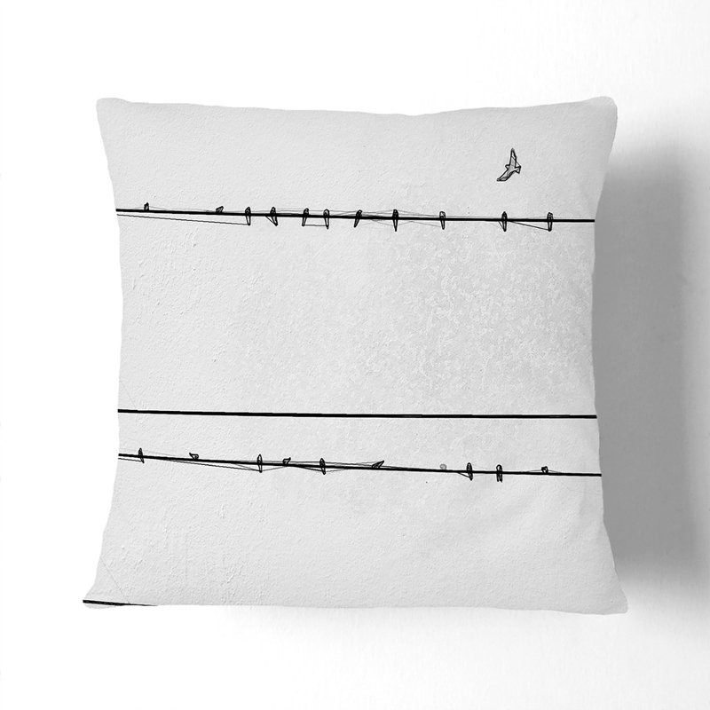 Geometric Square Cushion, Black, 55 x 55 cm