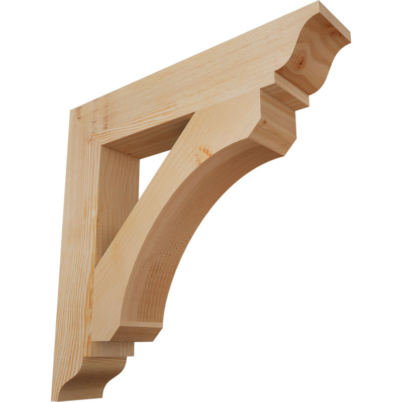 Support en bois rustique traditionnel BKTLEC01, Douglas (lisse), H 22 po x l 3,5 po x P 22 po
