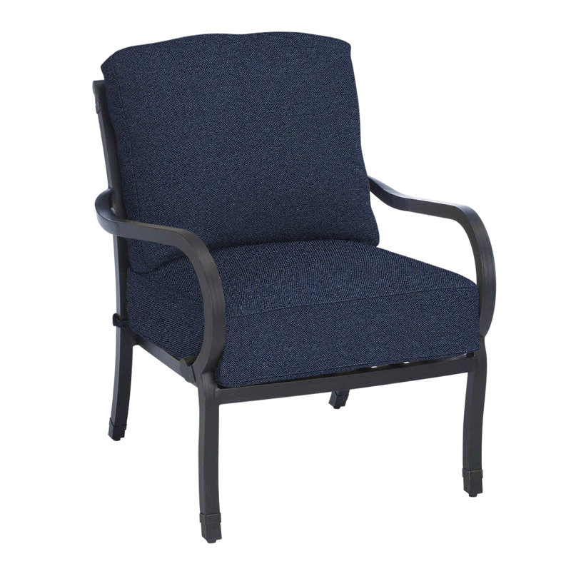 Somerset Patio Chair with Cushions, Natural White, No Welt