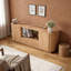 Meuble télé en bois avec armoire de rangement et tiroirs