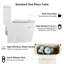 White Ceramic 1.1/1.6 Toilet, Elongated, Comfort Height, Soft Close Seat, & , T036wt White, Comfortable,