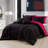 9 Pieces Black Comforter Set Bed In A Bag-120239711