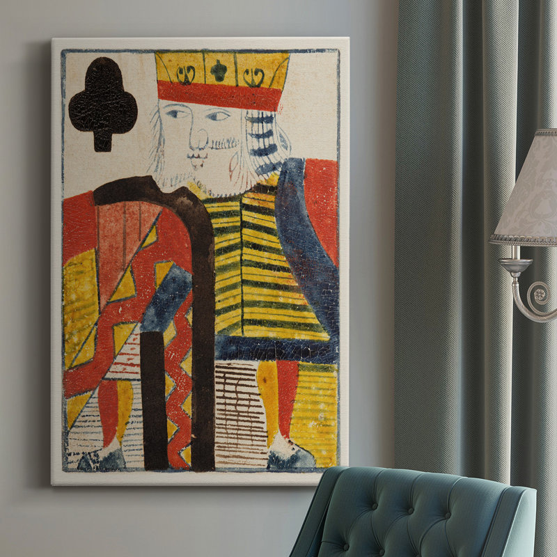 Cartes rétro V - peinture sur toile tendue, H 12 po x l 8 po x P 1 po