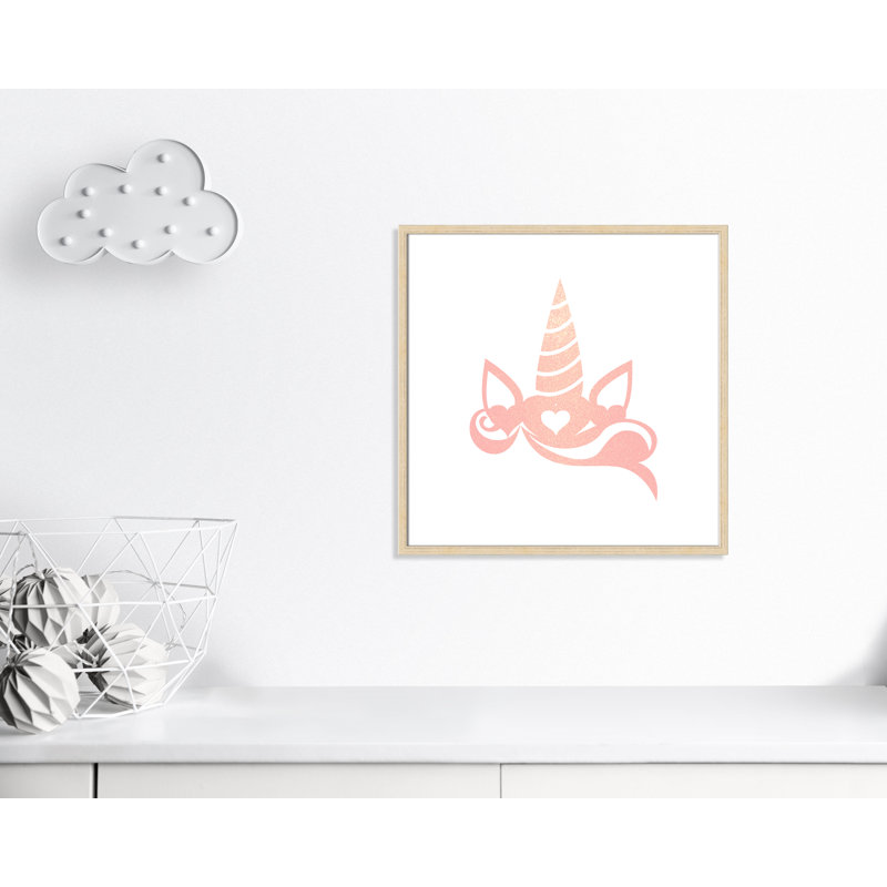 Adhésif décoratif «Be the Unicorn 1» Be a Unicorn, 26.5" H x 26.5" W x 1.18" D, Cadre boîte beige