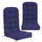 Outdoor Replacement Cushion Set  4.7" Thick High Back Seat / Back Cushions with Ties, Buckle (Set of 2)-2085944037
