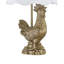 Lampe de table coq 23 po en résine dorée avec abat-jour en soie-2061338074-2061338075