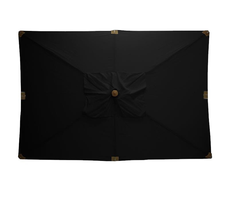 Belle 118.11cm Rectangular Market Parasol, Black, 272cm H x 300cm W x 200cm D