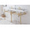 Embassy 33" Tall Stone Oval Console Bathroom Sink with Overflow