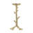 Set of 2 Gold Aluminum Pillar Candle Holder With Coral Branch Design, S:4.7x4.7x9.8" L:4.7x4.7x11.8"