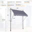 Auvent de patio 118 po - capacité de charge de neige de 5 lb Avec housse de rideau de porte avec cadre en métal et toile imperméable avec option de hauteur réglable
