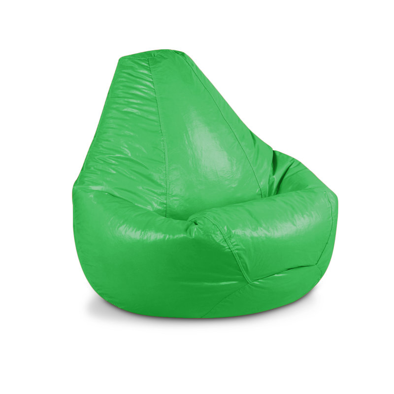 Grand fauteuil à billes et méridienne en similicuir, Similicuir vert
