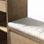 Banc de rangement tout-en-un avec coussin, compartiments, tiroirs et tablettes ouvertes, banc de rangement-1687501037