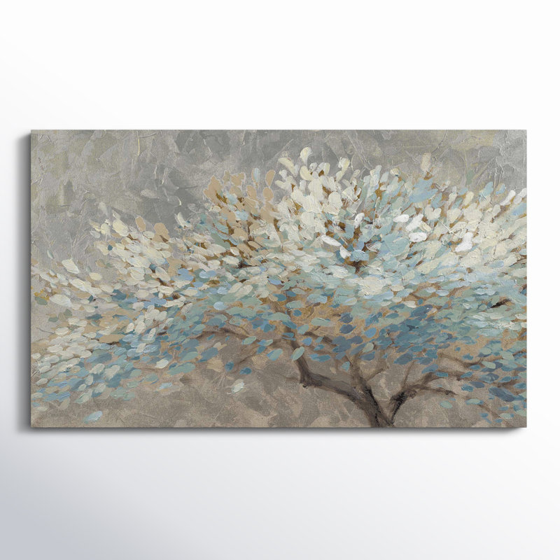 «A Thousand Silver Lifetimes» par Lanie Loreth - Peinture, Toile tendue, H 24 po x l 40 po, Sans cadre