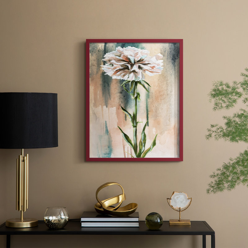 «Emerald Dream I», reproduction encadrée - bois massif, H 21 po x l 17 po, Rouge