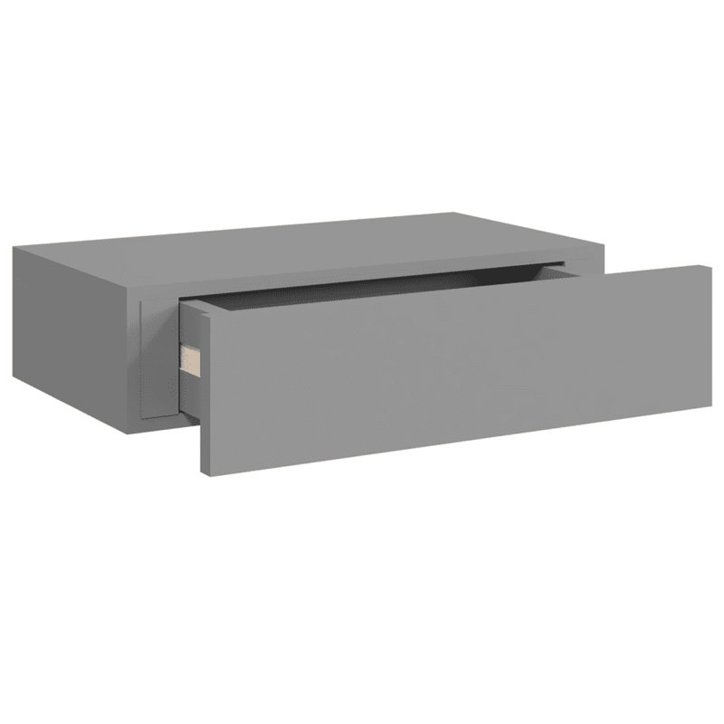 Azarie 2 Piece Floating Shelf, Grey, 10cm H x 40cm W x 23.5cm D