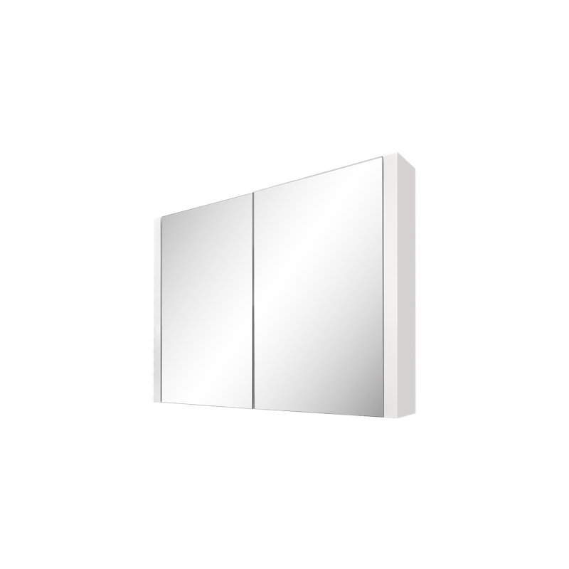 Pharmacie encadrée à fixation en surface avec 2 tablettes réglables Coachella, Argent argent, H 26 po x l 23,6 po x P 6,3 po