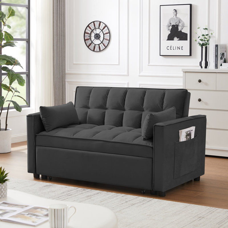 Canapé-lit futon Modern, Noir