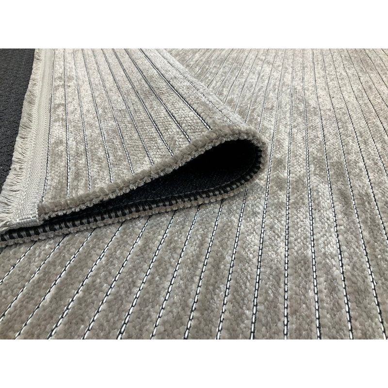 Aundrey Solid Colour Chenille Area Rug, Rectangle 12'6" x 6'8"